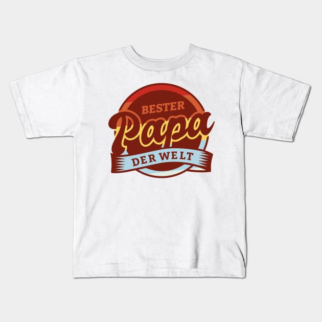 Bester Papa T Shirt P Kids T-Shirt by LindenDesigns